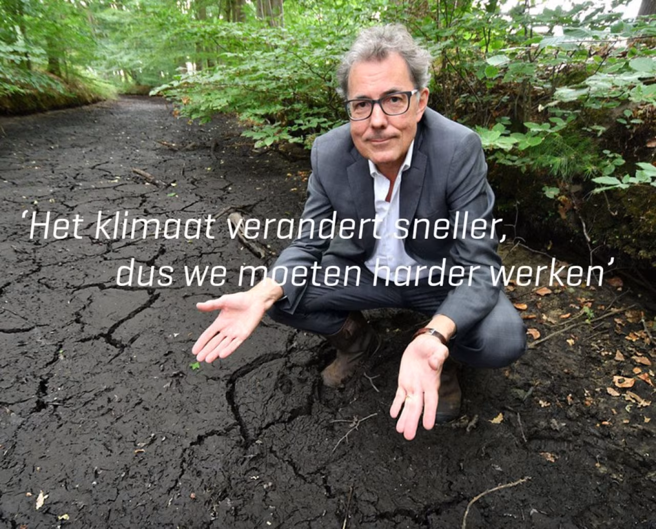 Afbeelding bij h2 De klimaatverandering en het Twentse landschap met de tekst Het klimaat verandert sneller, dus we moeten harder werken