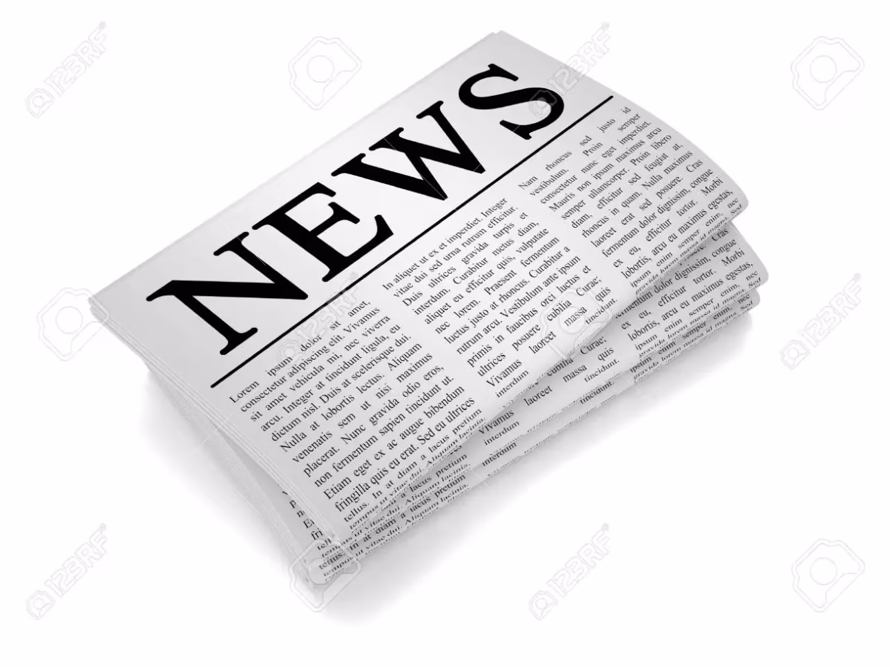 News kop boven kranten voorpagina illustratie voor toekomst van het Twentse medialandschap debat en media ontwikkeling