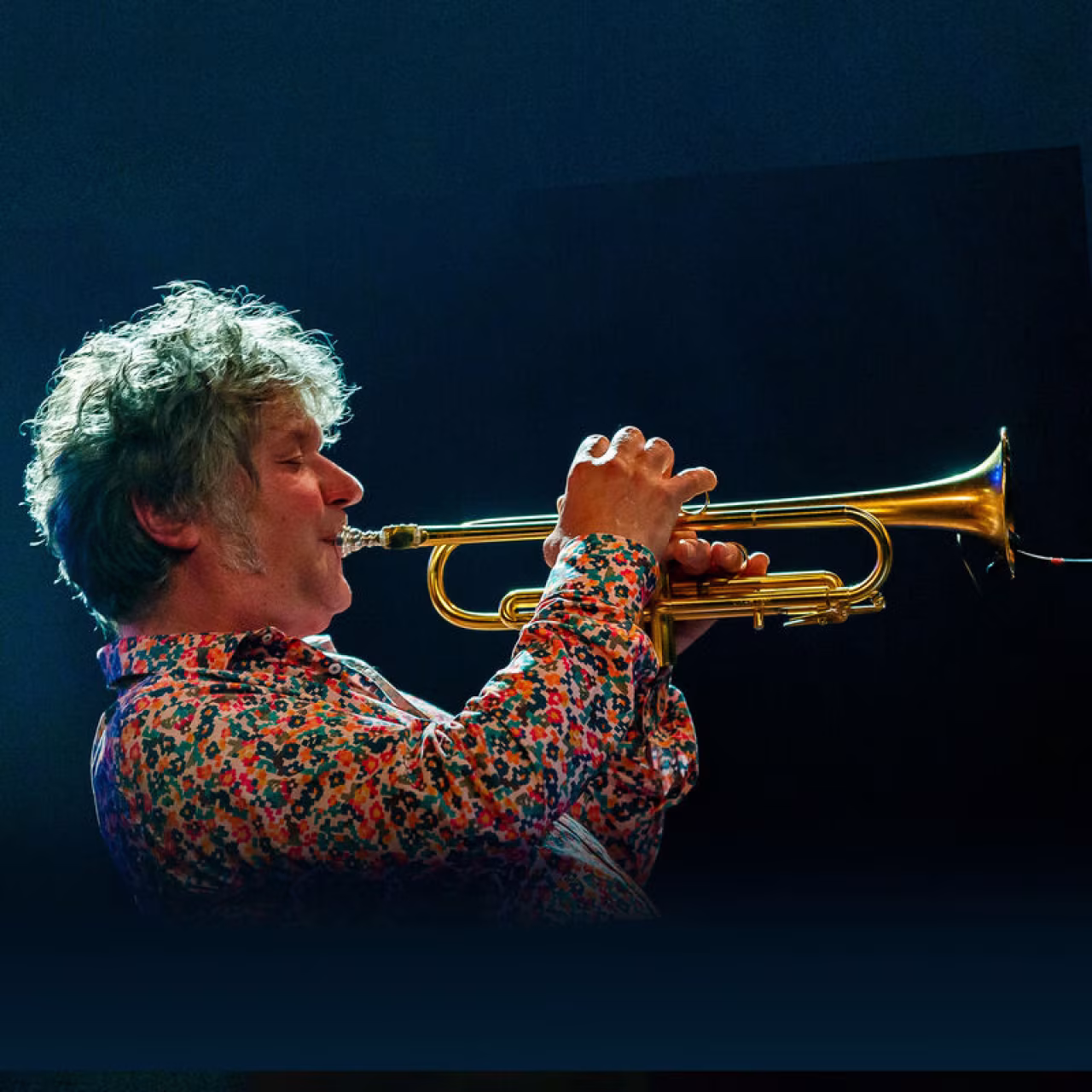 Muzikaal eerbetoon aan paul mccartney met trompetspeler eric vloeimans op het podium in wilminktheater