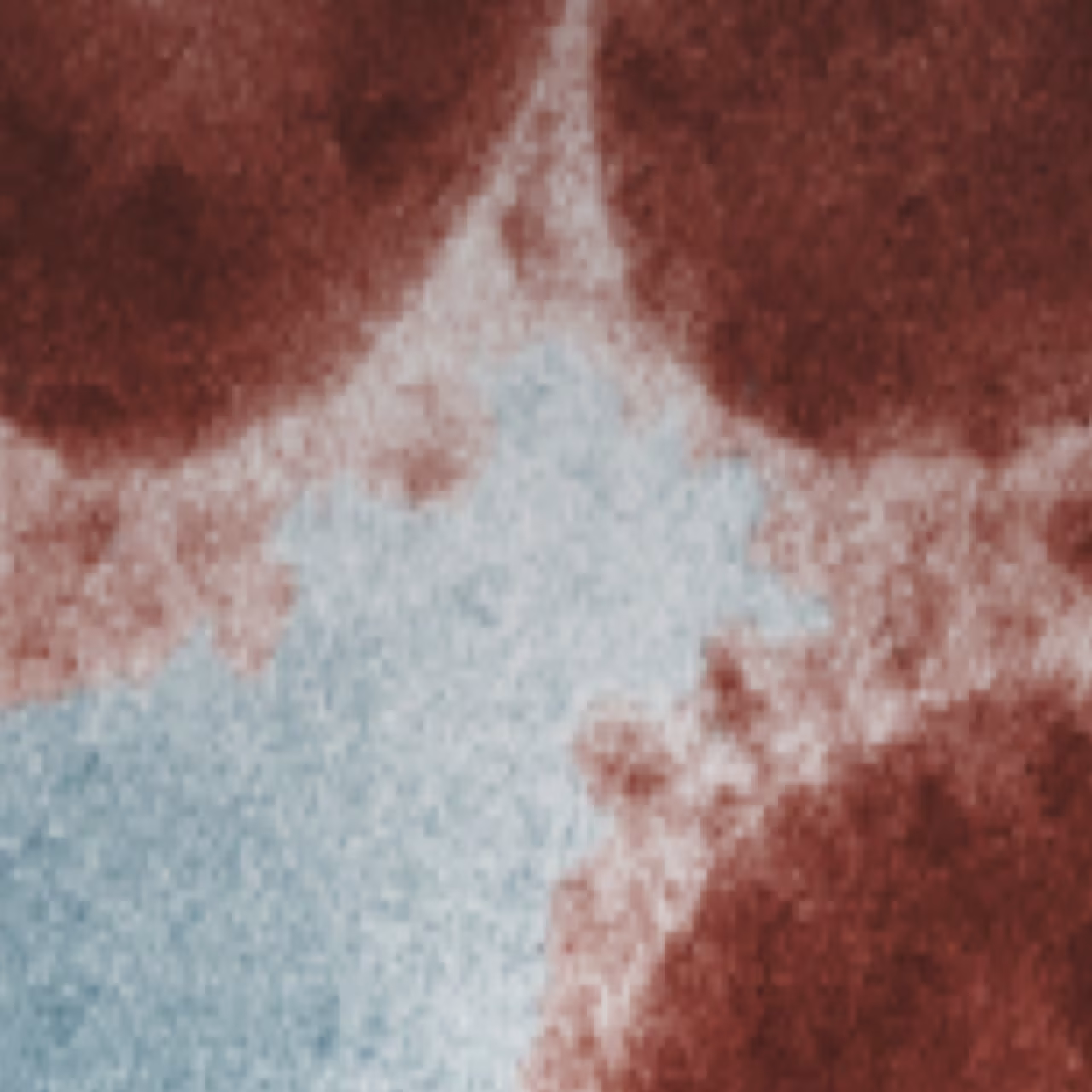 Dossier corona in twente met microscopisch beeld van rode cellen tegen blauwe achtergrond voor wetenschappelijk onderzoek